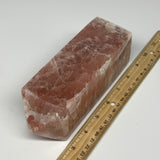 3.51 lbs, 7"x2.4" Strawberry Calcite Point Tower Obelisk Crystal, B25318