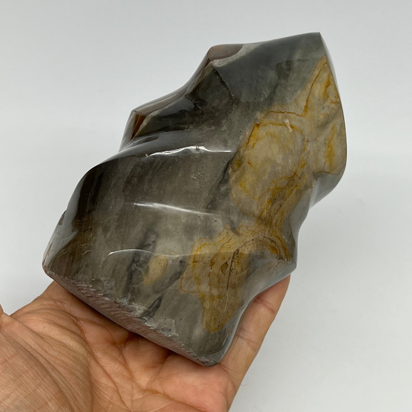 780g,5"x3.1"x2.4" Natural Polychrome Jasper Flame Gemstones @Madagascar,B19564