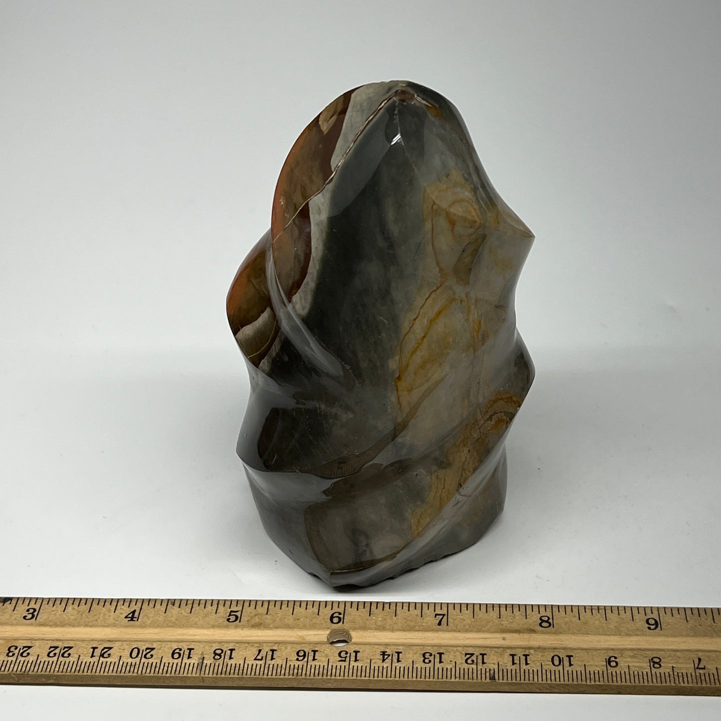 780g,5"x3.1"x2.4" Natural Polychrome Jasper Flame Gemstones @Madagascar,B19564