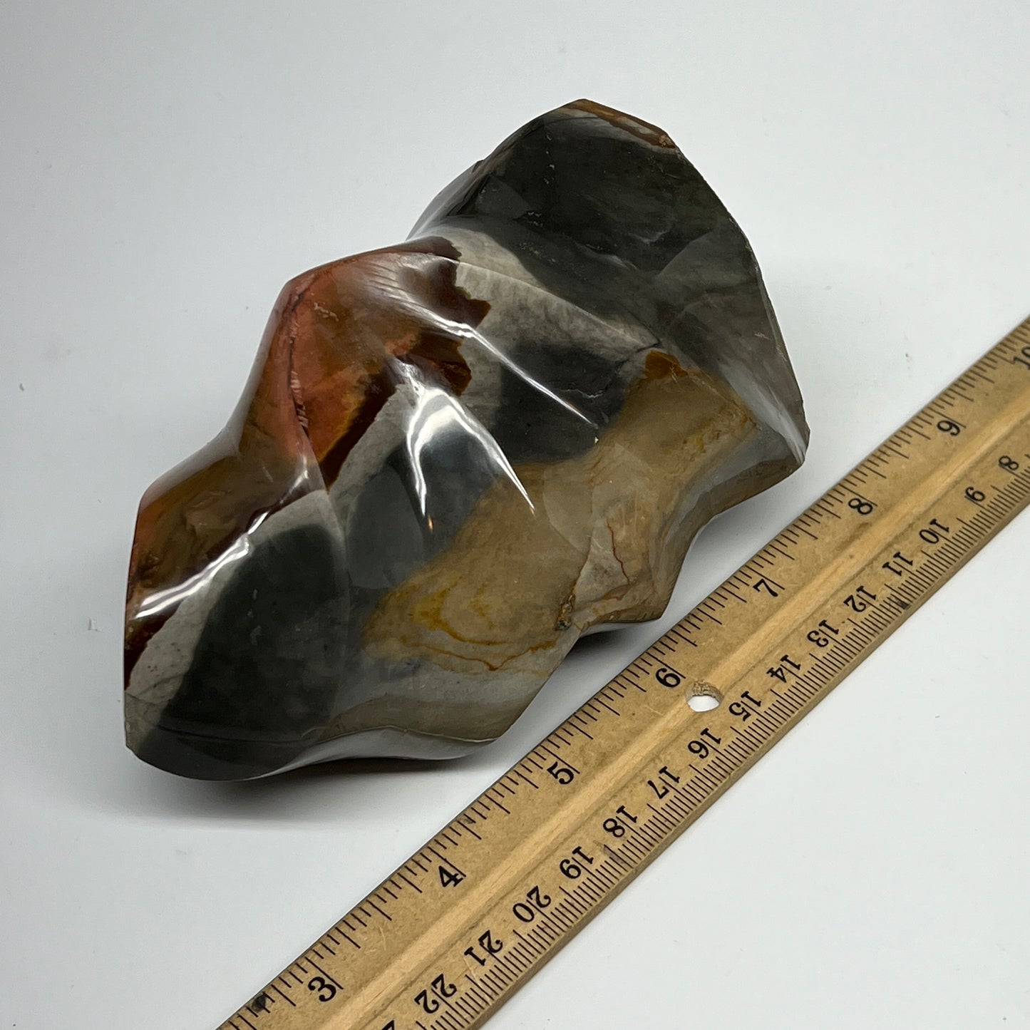 780g,5"x3.1"x2.4" Natural Polychrome Jasper Flame Gemstones @Madagascar,B19564