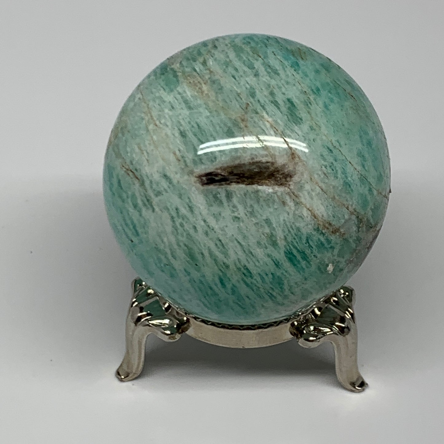 128.3g, 1.8" Small Amazonite Sphere Ball Gemstone from Madagascar, B15824