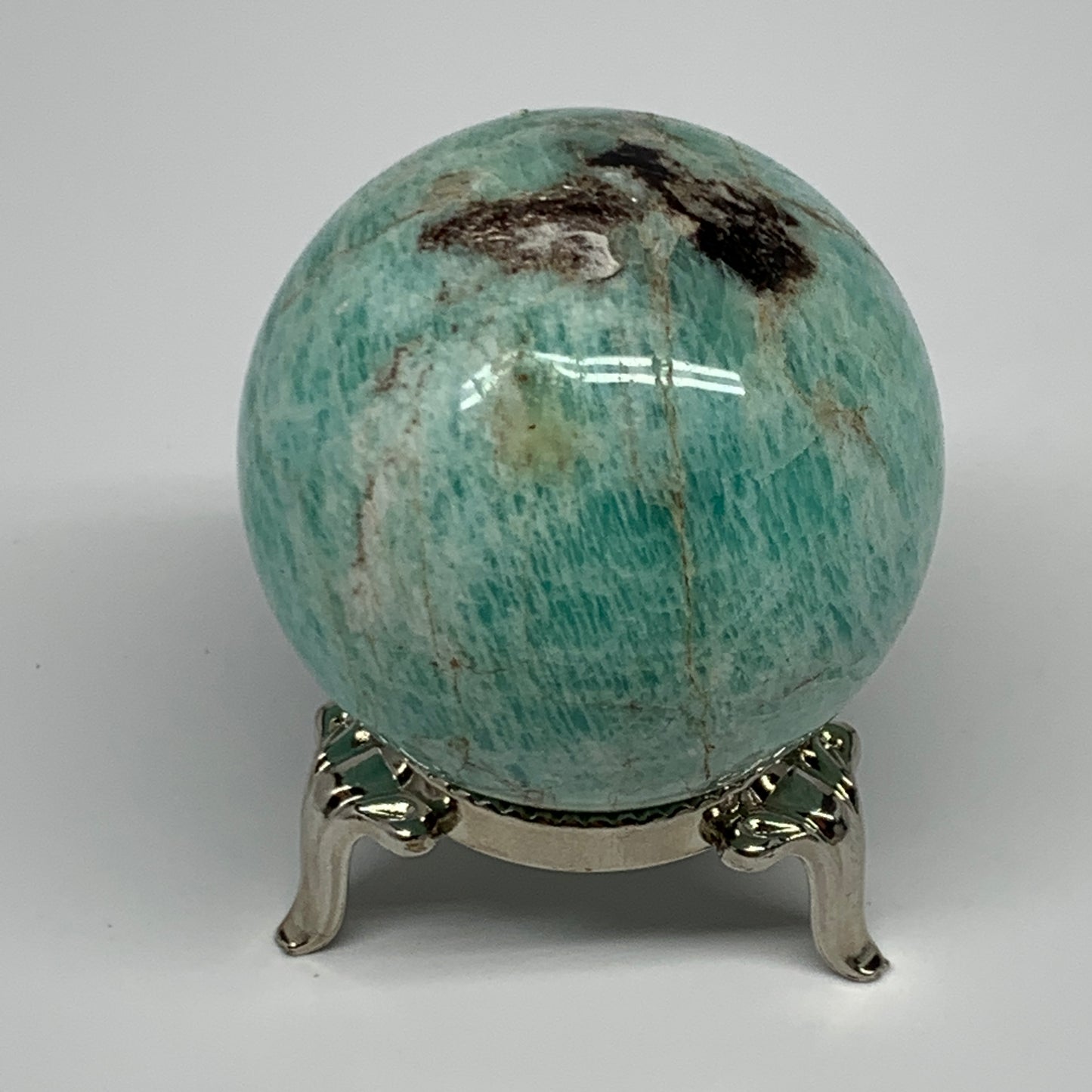 128.3g, 1.8" Small Amazonite Sphere Ball Gemstone from Madagascar, B15824