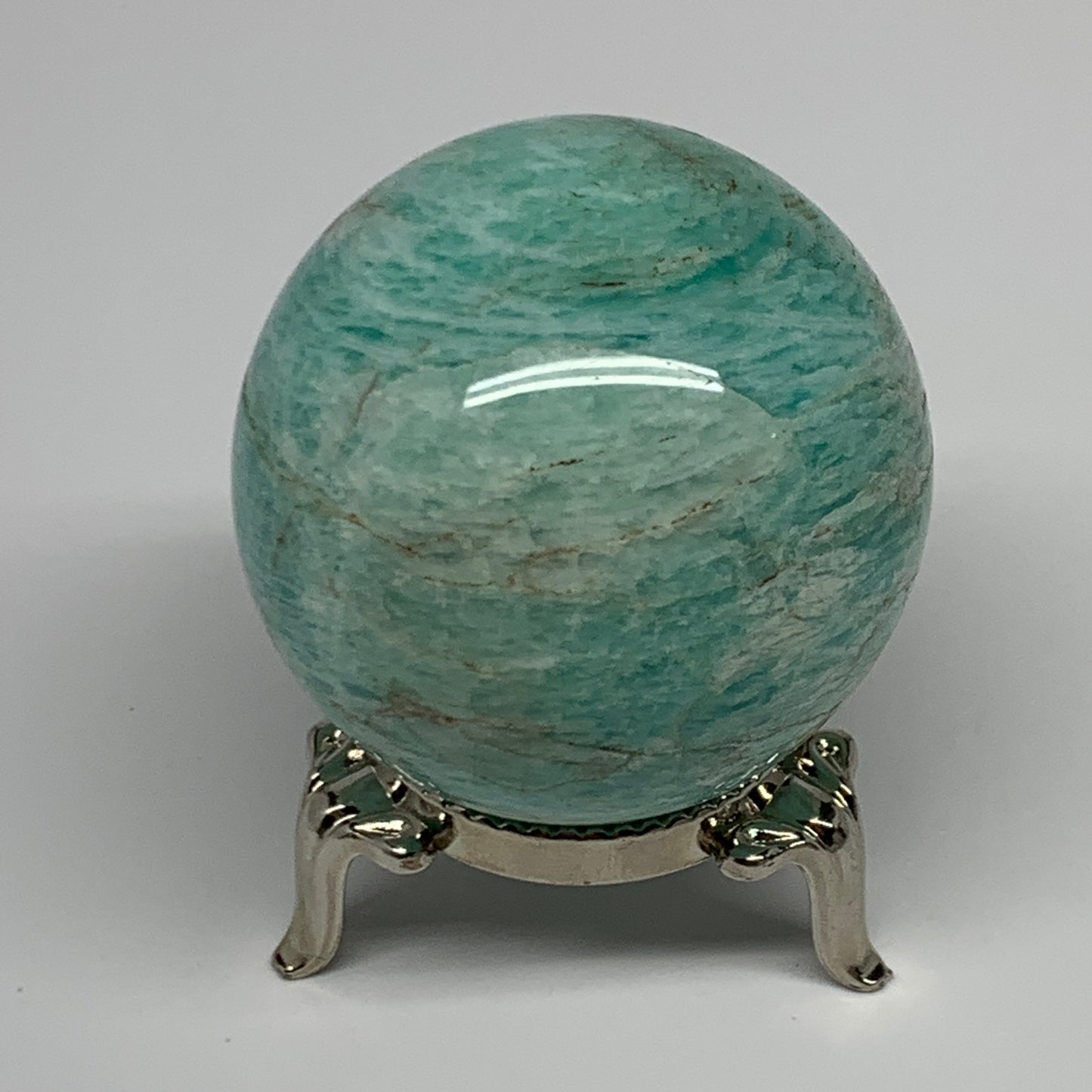 128.3g, 1.8" Small Amazonite Sphere Ball Gemstone from Madagascar, B15824