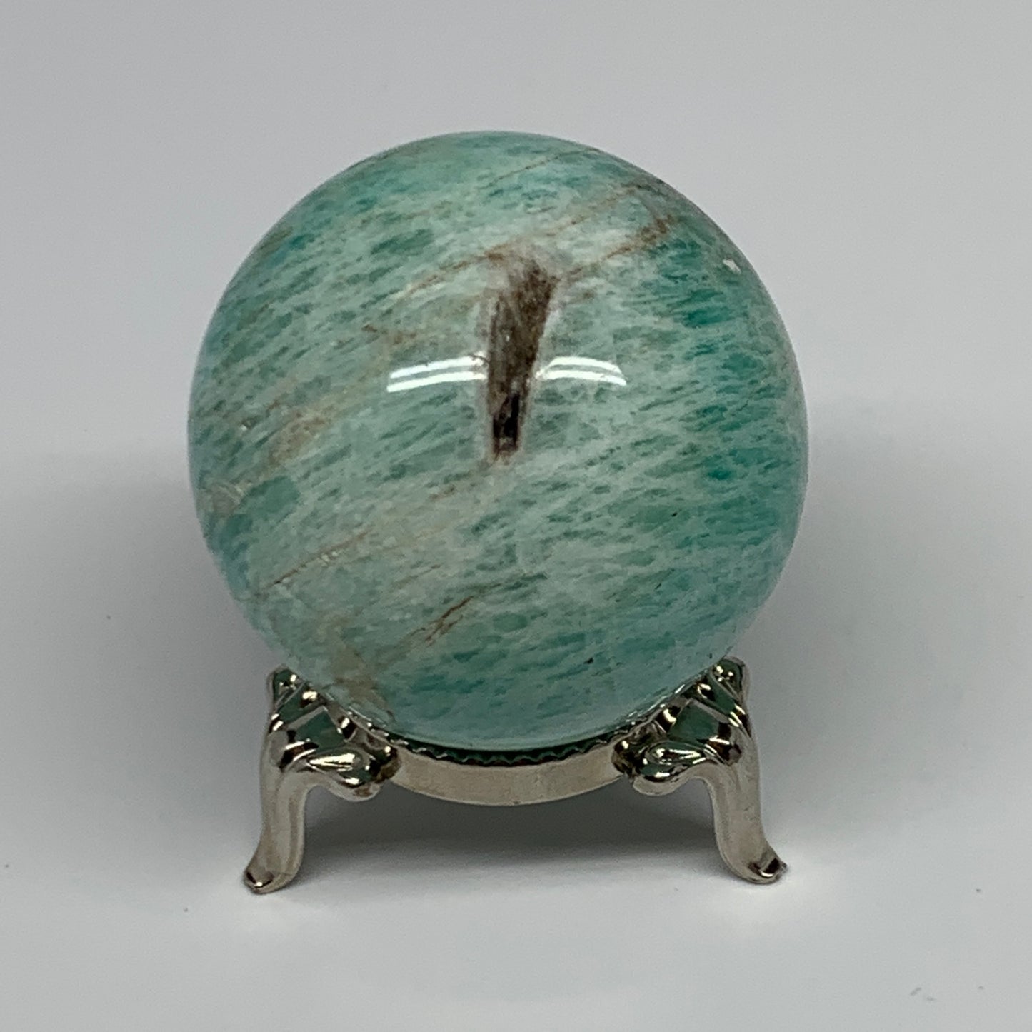 128.3g, 1.8" Small Amazonite Sphere Ball Gemstone from Madagascar, B15824