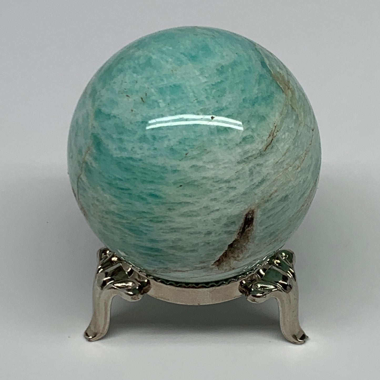 128.3g, 1.8" Small Amazonite Sphere Ball Gemstone from Madagascar, B15824