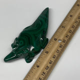 170.4g, 4.7"x1.7"x0.8" Natural Solid Malachite Crocodile Figurine @Congo, B7233
