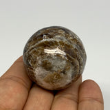 65.5g, 1.5" (37mm), Chocolate/Gray Onyx Sphere Ball Gemstone @Morocco, B18923
