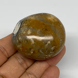 83.2g, 1.9"x1.7"x1.2", Yellow Ocean Jasper Palm-Stone @Madagascar, B18151