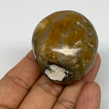 83.2g, 1.9"x1.7"x1.2", Yellow Ocean Jasper Palm-Stone @Madagascar, B18151