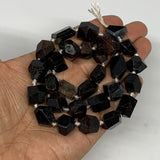 118.9g, 11-18mm, 28 Beads, Natural Red Garnet Beads Strand Facetted, B13188
