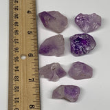 51.2g,0.6"-1.2",7pcs, Natural Amethyst Crystal Rough Mineral Specimens, B11707