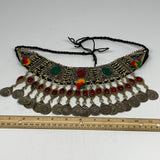 240g, 12"x5"Kuchi Choker Necklace Multi-Color Tribal Gypsy Bohemian,B14089