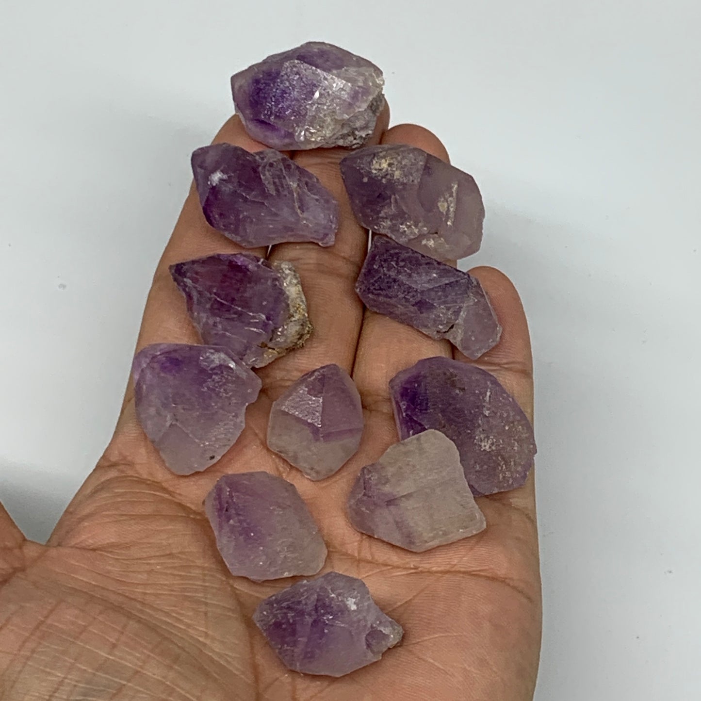 90.9g,0.7"-1.2",11pcs, Natural Amethyst Crystal Rough Mineral Specimens, B11708