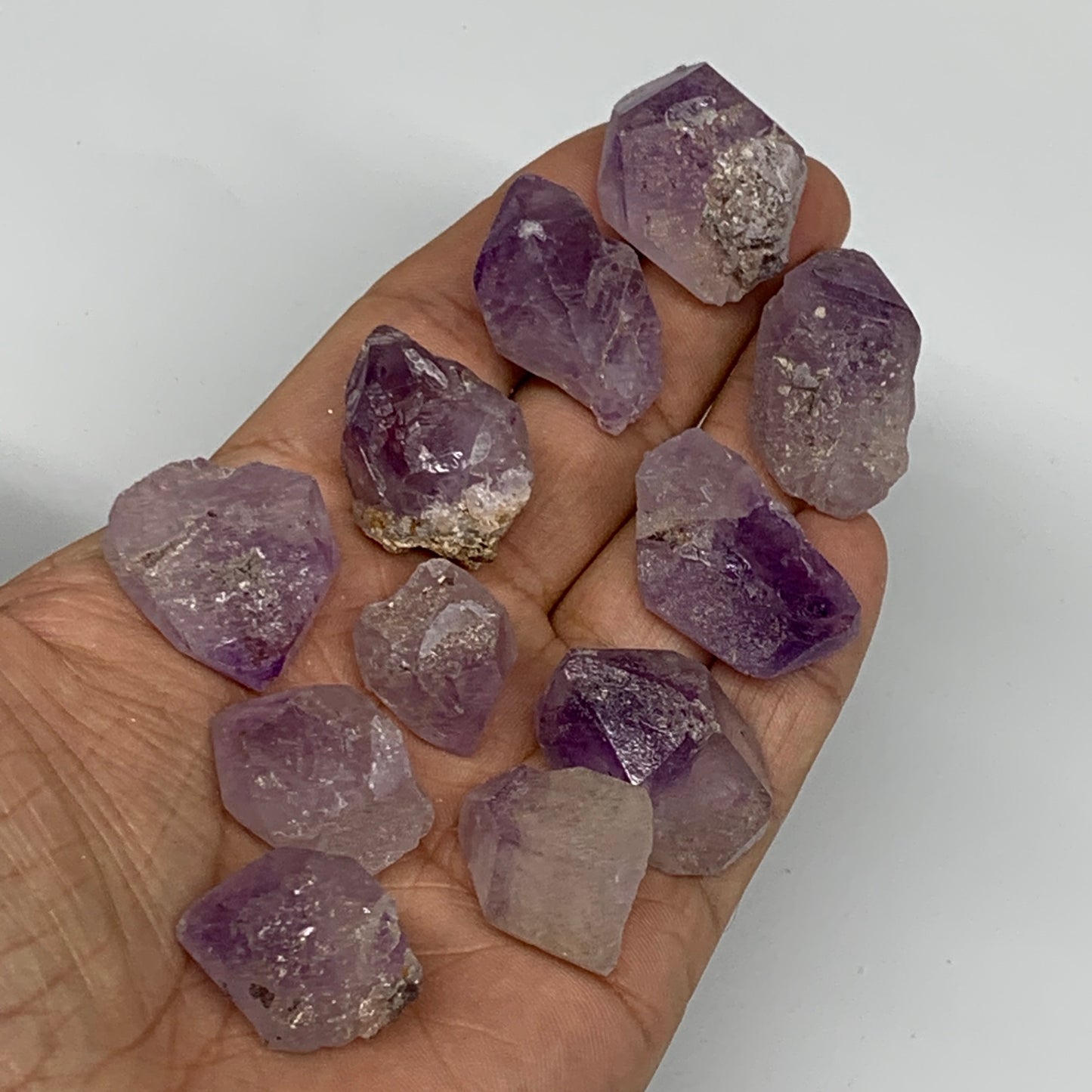 90.9g,0.7"-1.2",11pcs, Natural Amethyst Crystal Rough Mineral Specimens, B11708