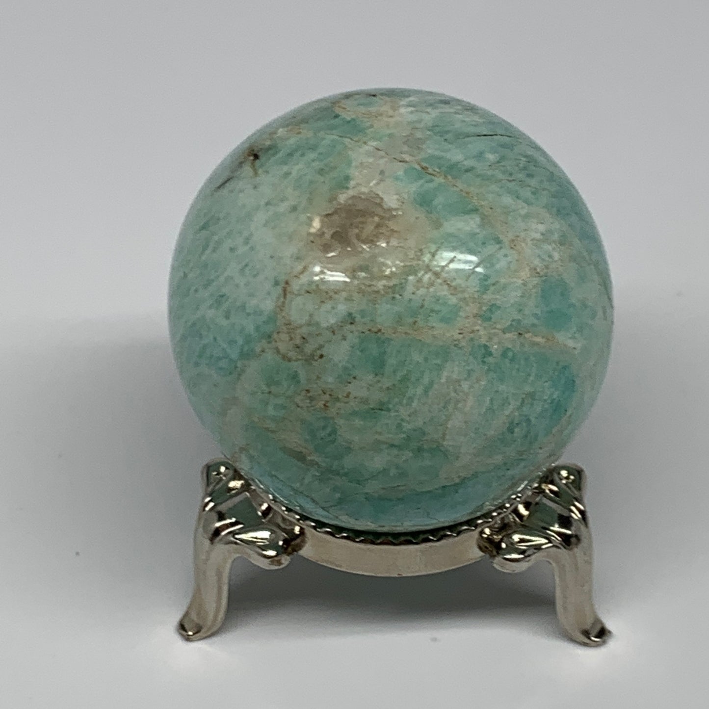 94.1g, 1.6" Small Amazonite Sphere Ball Gemstone from Madagascar, B15826