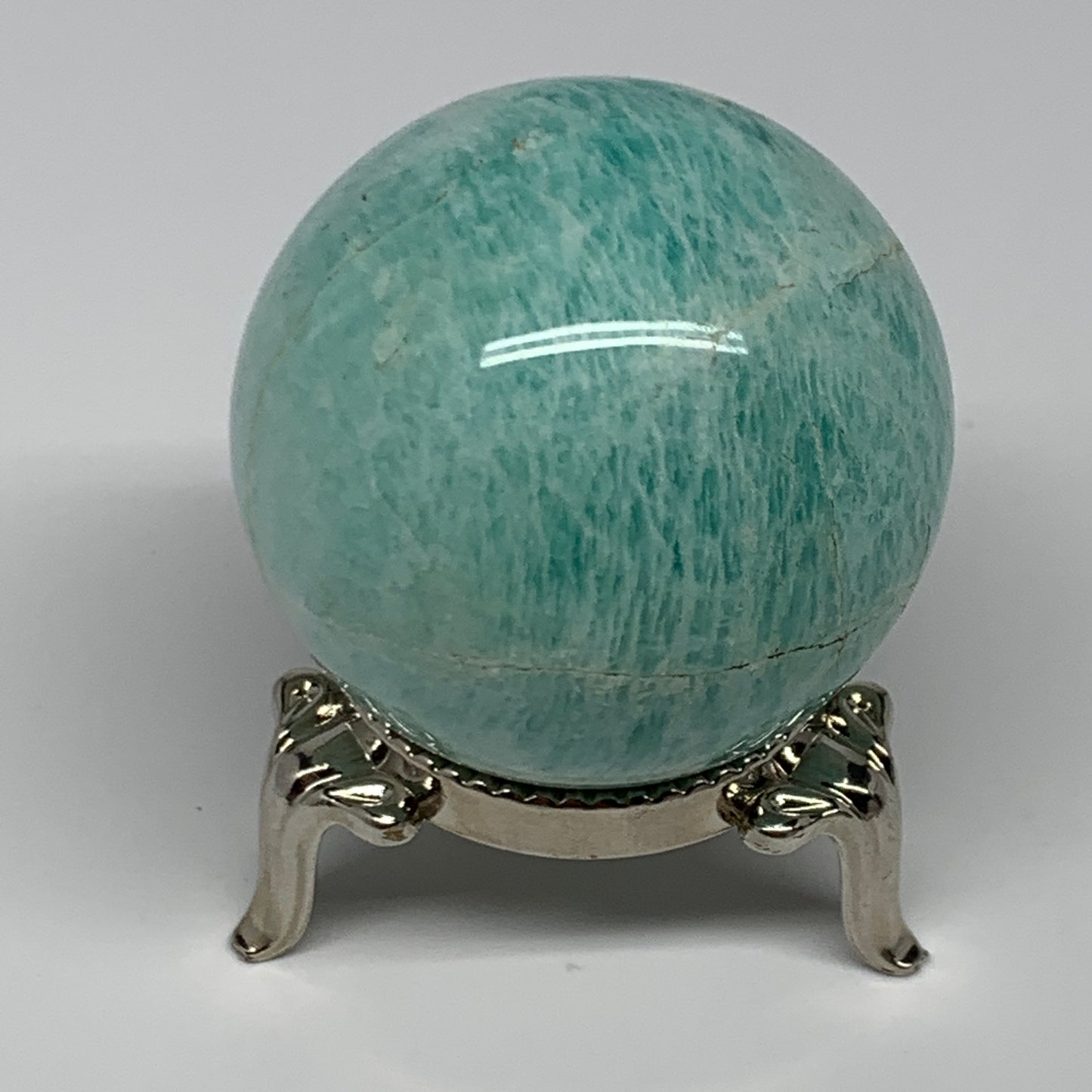 94.1g, 1.6" Small Amazonite Sphere Ball Gemstone from Madagascar, B15826