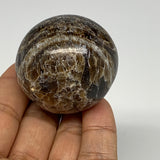 97.6g, 1.7" (42mm), Chocolate/Gray Onyx Sphere Ball Gemstone @Morocco, B18924