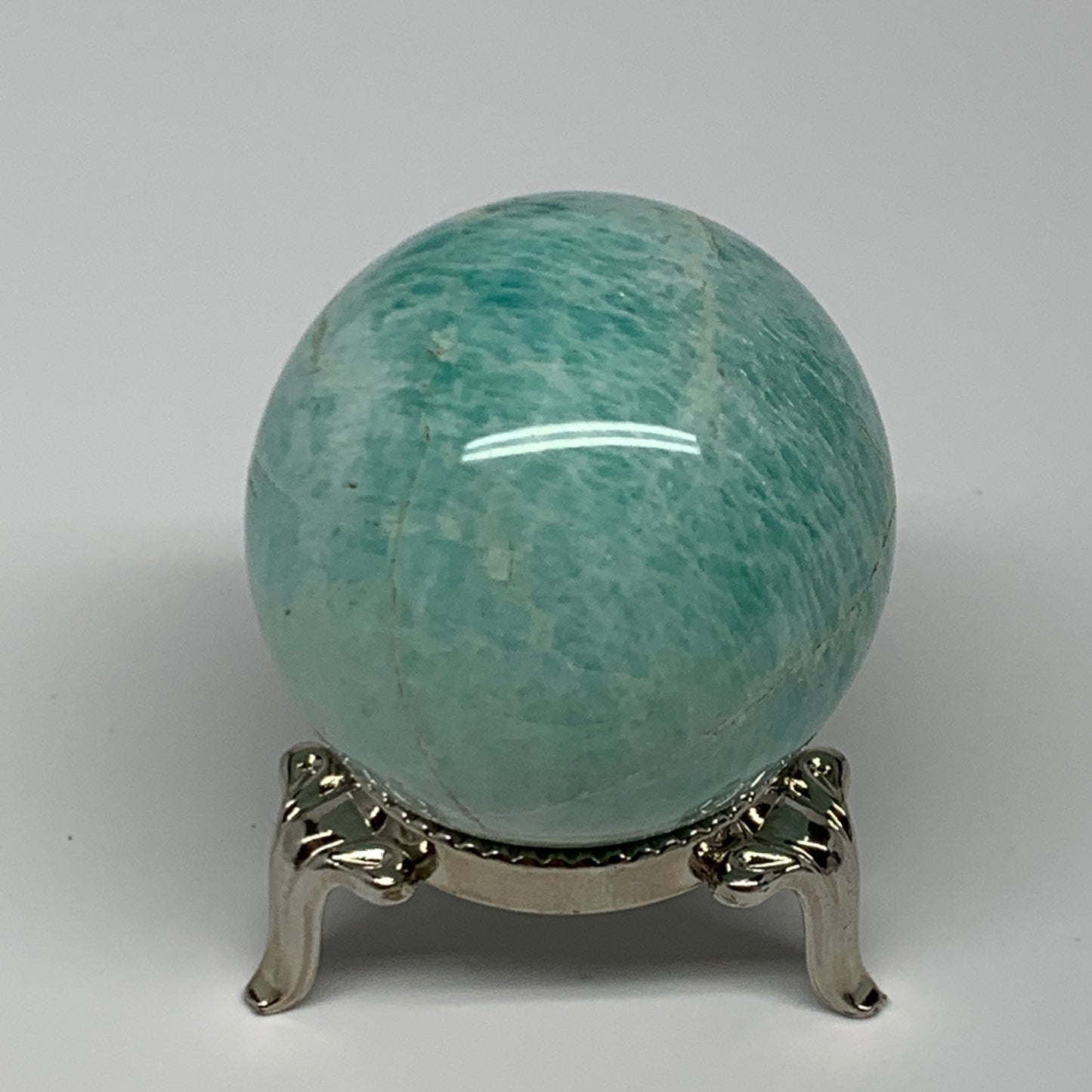 94.1g, 1.6" Small Amazonite Sphere Ball Gemstone from Madagascar, B15826