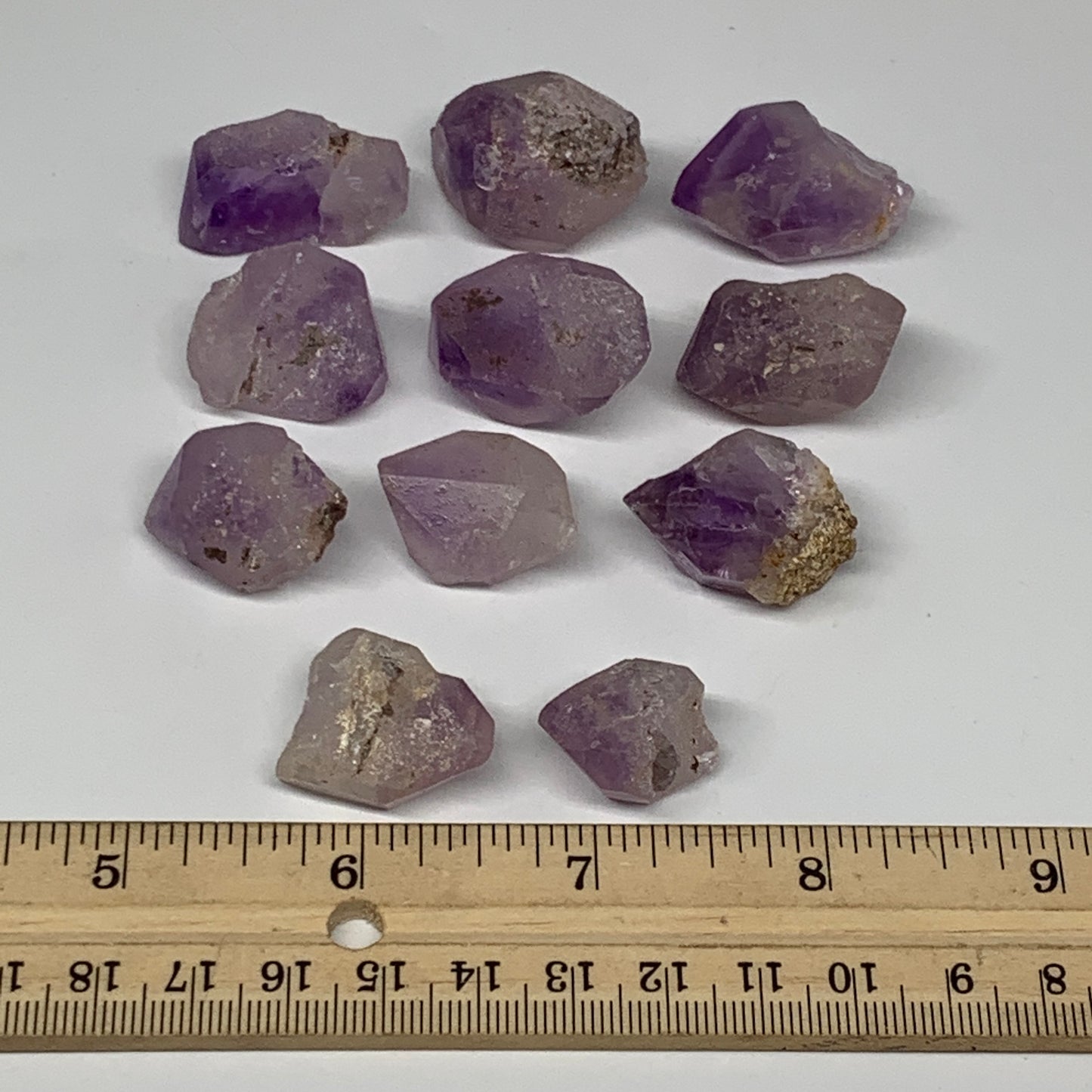 90.9g,0.7"-1.2",11pcs, Natural Amethyst Crystal Rough Mineral Specimens, B11708