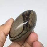 120.1g,2.3"x1.9"x1.3" Septarian Nodule Palm-Stone Polished Reiki Madagascar,B602