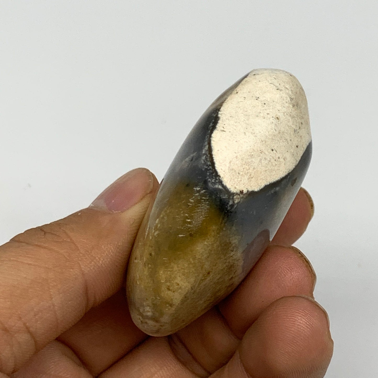 73.8g, 2.2"x1.7"x0.9", Yellow Ocean Jasper Palm-Stone @Madagascar, B18152