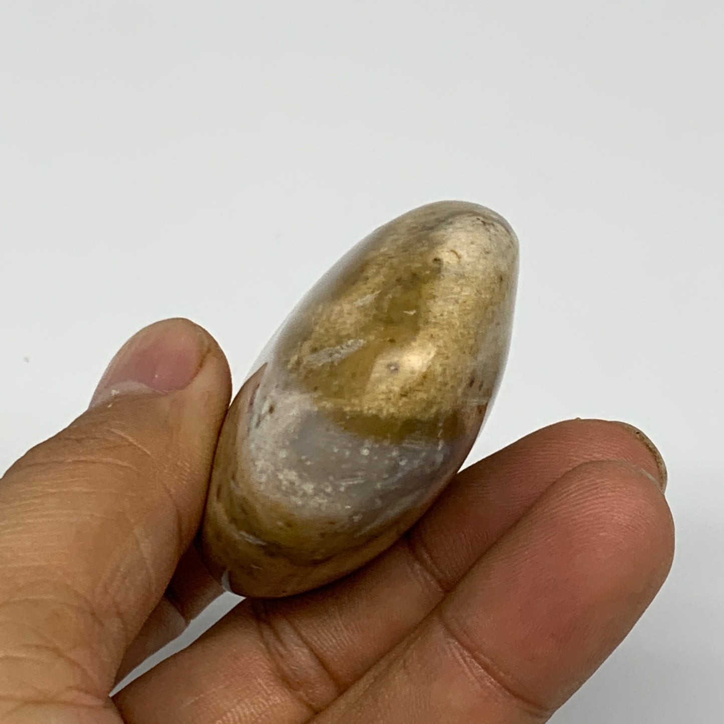 73.8g, 2.2"x1.7"x0.9", Yellow Ocean Jasper Palm-Stone @Madagascar, B18152