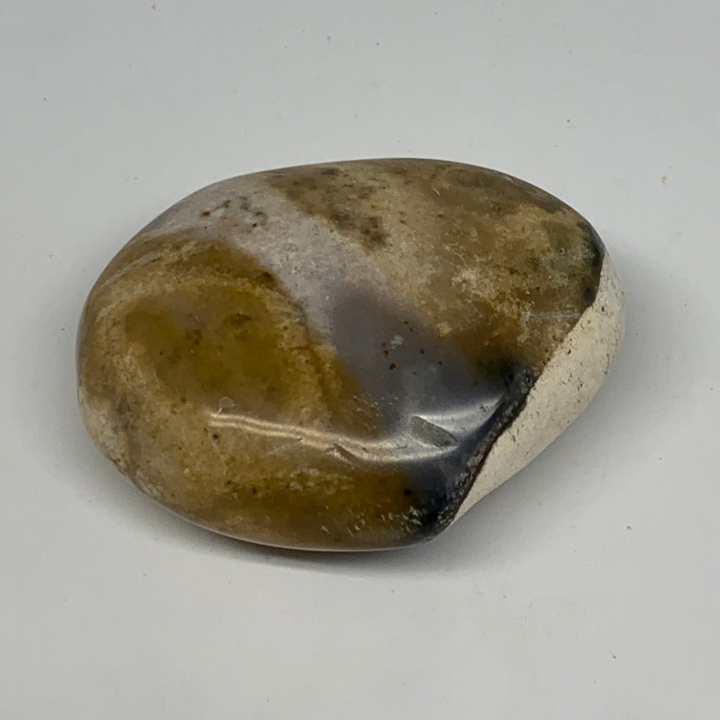 73.8g, 2.2"x1.7"x0.9", Yellow Ocean Jasper Palm-Stone @Madagascar, B18152