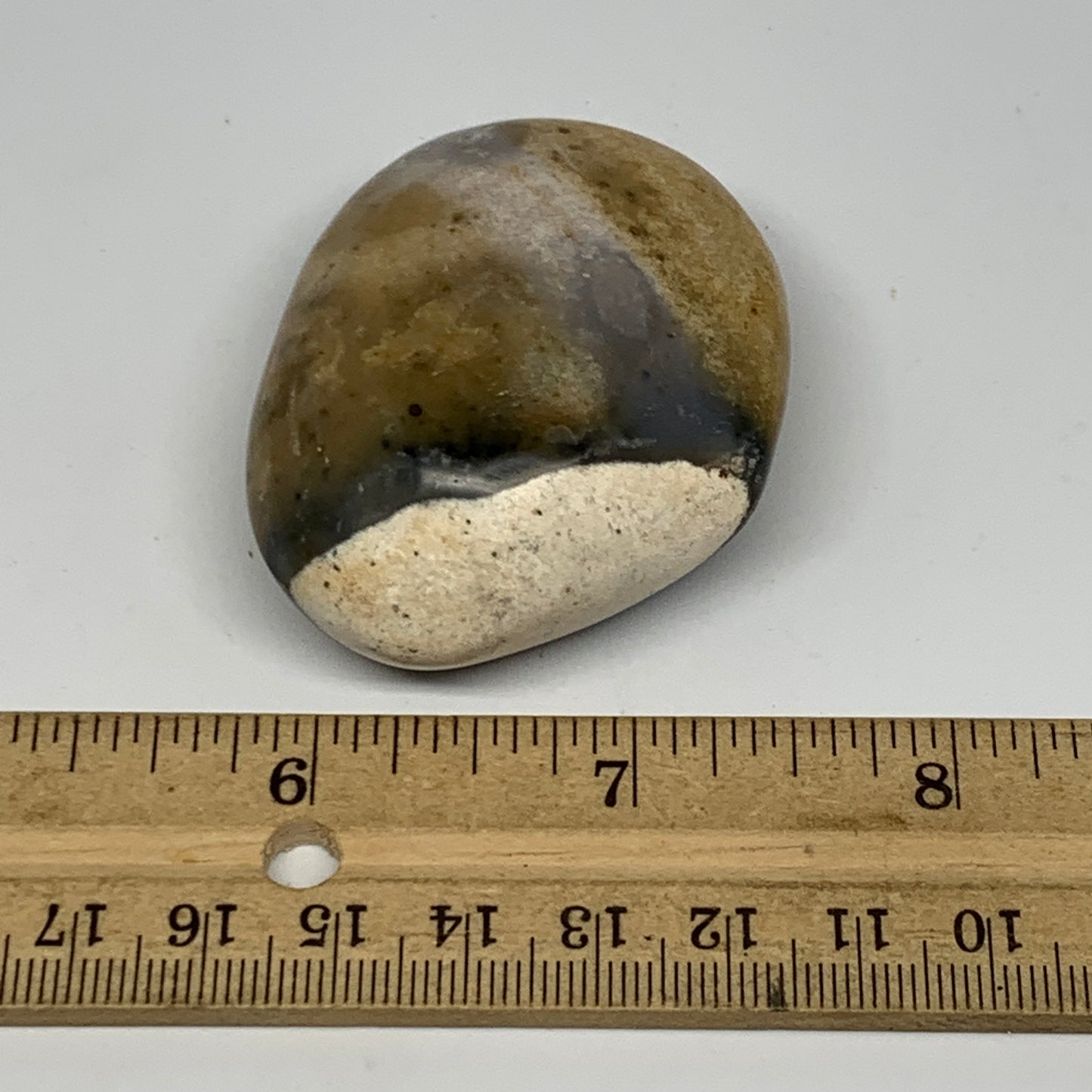 73.8g, 2.2"x1.7"x0.9", Yellow Ocean Jasper Palm-Stone @Madagascar, B18152