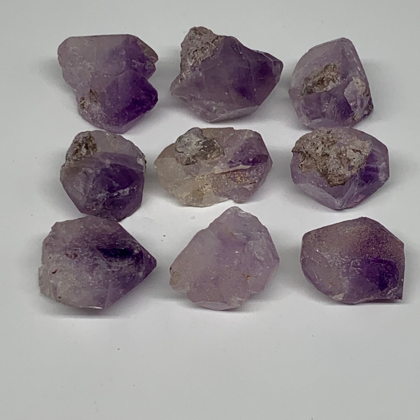91.5g,0.7"-1.2", 9pcs, Natural Amethyst Crystal Rough Mineral Specimens, B11709