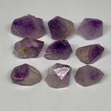93.6g,0.7"-1.3", 9pcs, Natural Amethyst Crystal Rough Mineral Specimens, B11710