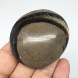 113.2g,2.1"x1.9"x1.3" Septarian Nodule Palm-Stone Polished Reiki Madagascar,B605