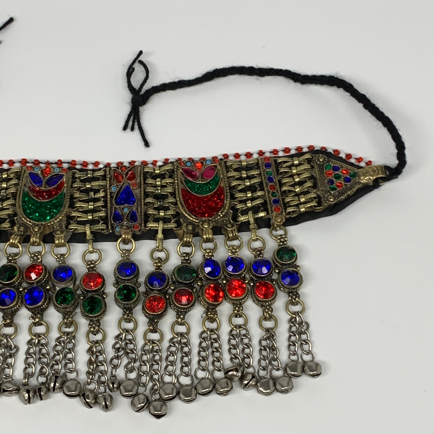 300g, 12"x4.25"Kuchi Choker Necklace Multi-Color Tribal Gypsy Bohemian,B14093