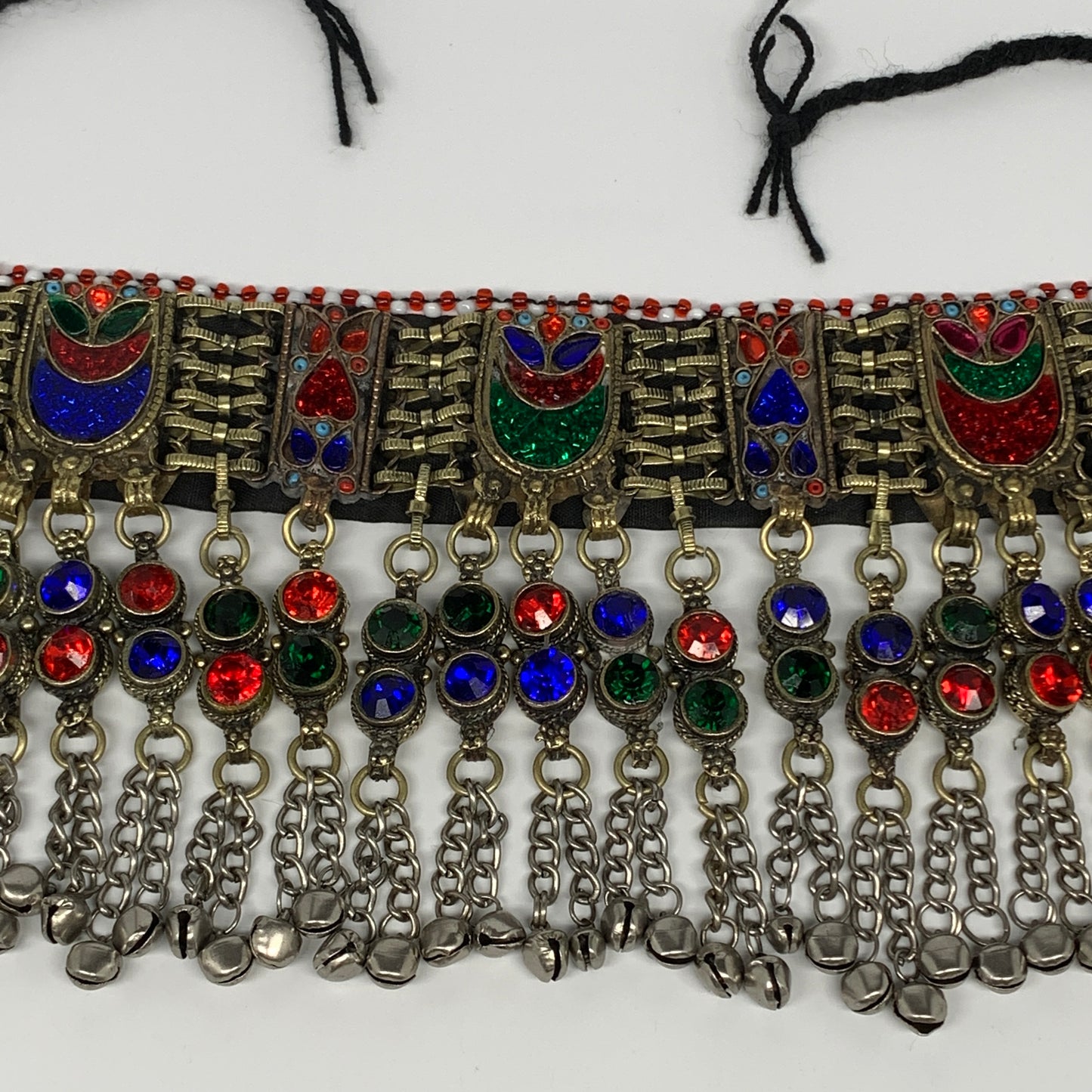 300g, 12"x4.25"Kuchi Choker Necklace Multi-Color Tribal Gypsy Bohemian,B14093