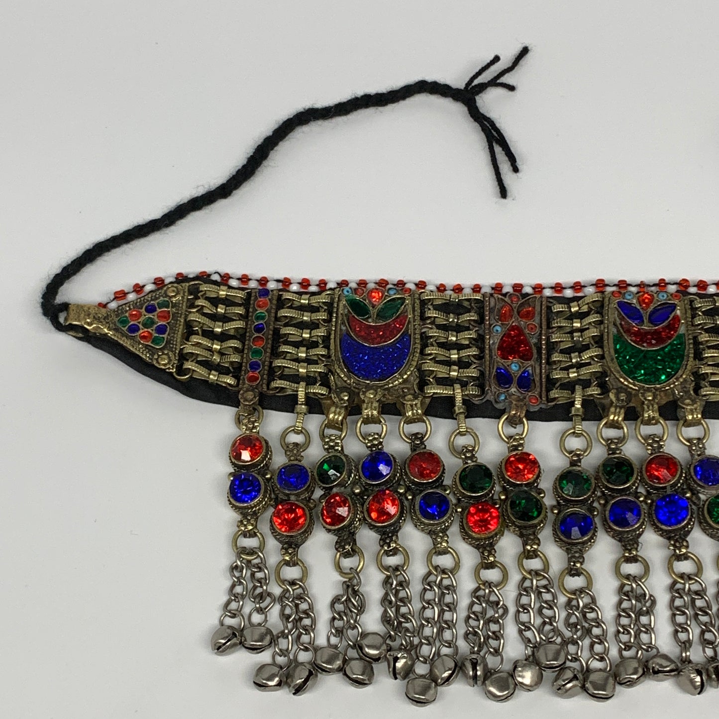 300g, 12"x4.25"Kuchi Choker Necklace Multi-Color Tribal Gypsy Bohemian,B14093