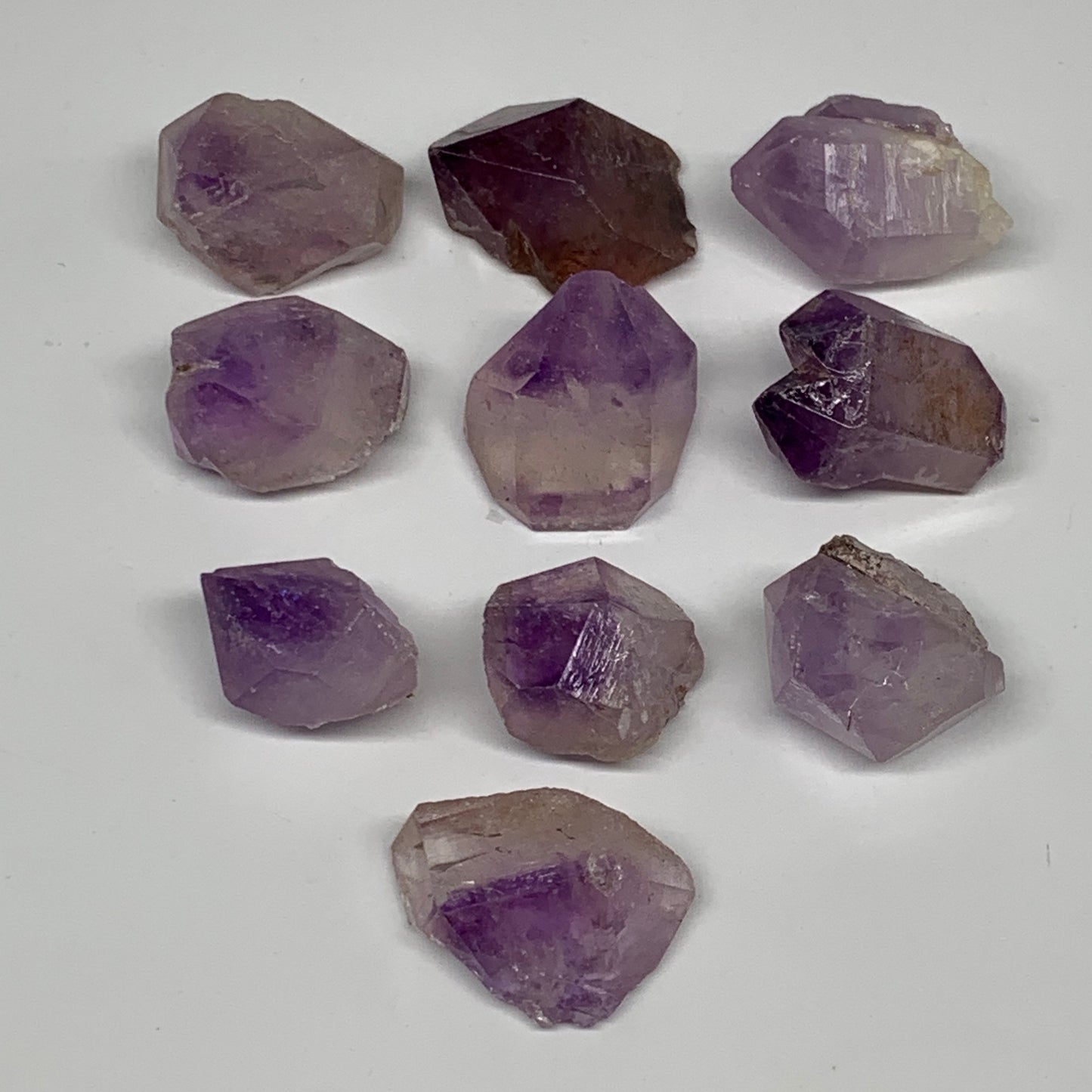 104.4g,0.9"-1.3", 10pcs, Natural Amethyst Crystal Rough Mineral Specimens, B1171