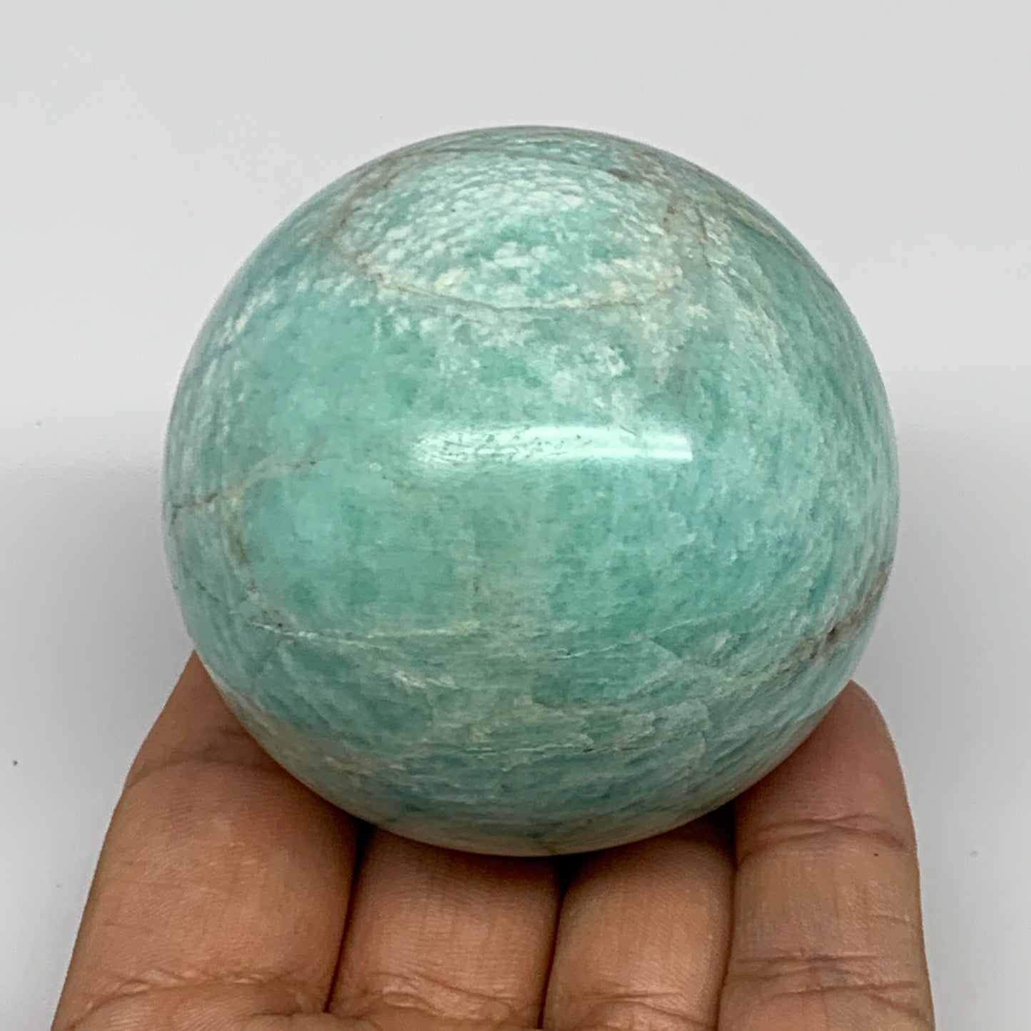 276g, 2.3" Amazonite Sphere Ball Gemstone from Madagascar, B15830