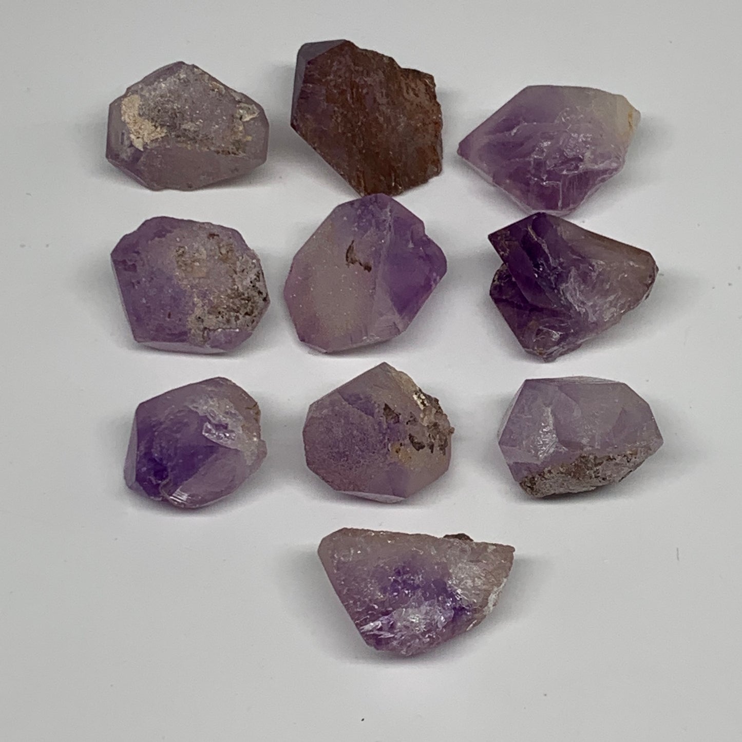 104.4g,0.9"-1.3", 10pcs, Natural Amethyst Crystal Rough Mineral Specimens, B1171