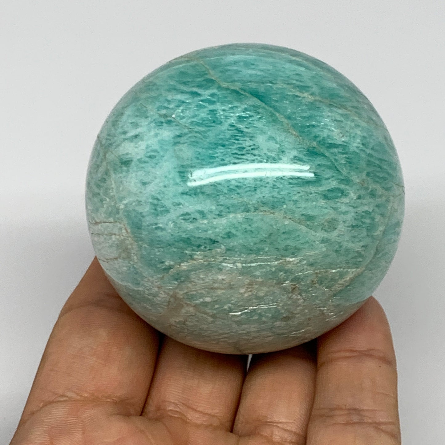 276g, 2.3" Amazonite Sphere Ball Gemstone from Madagascar, B15830