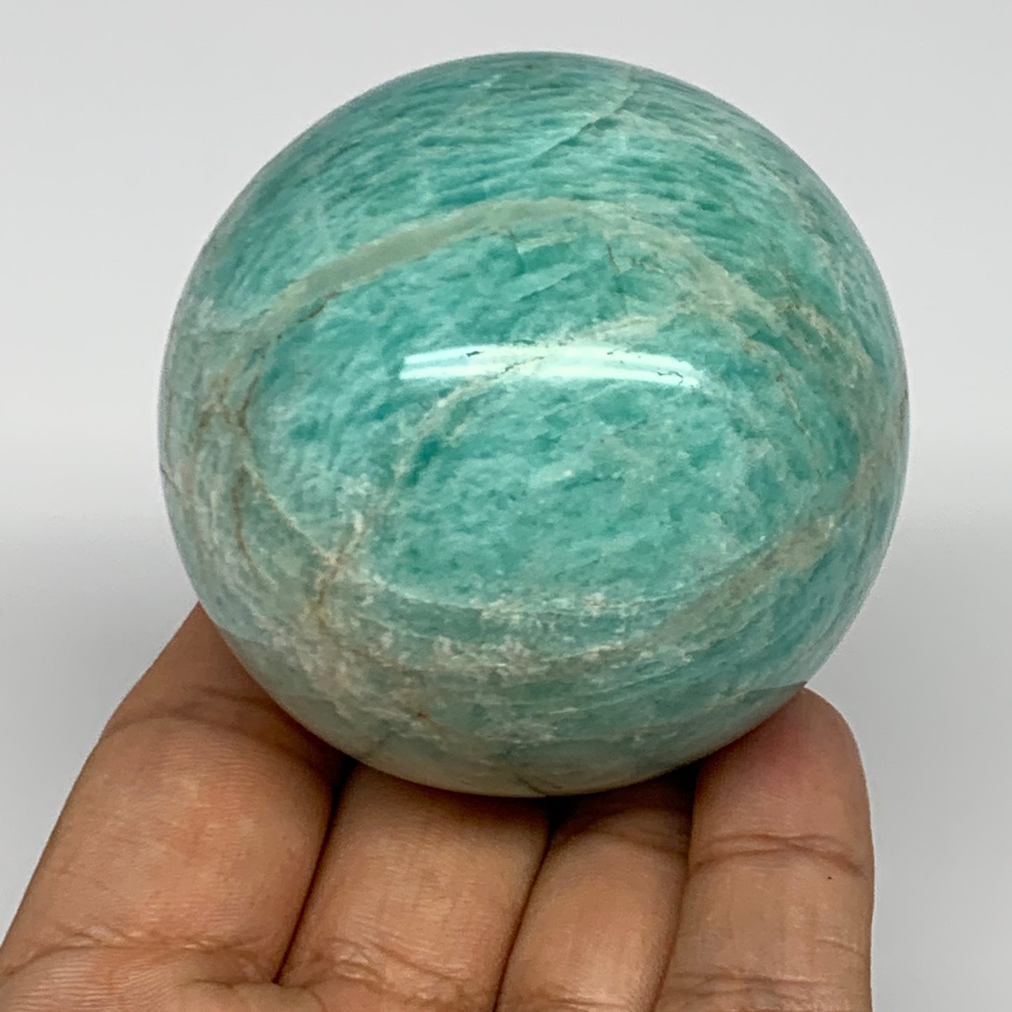 276g, 2.3" Amazonite Sphere Ball Gemstone from Madagascar, B15830