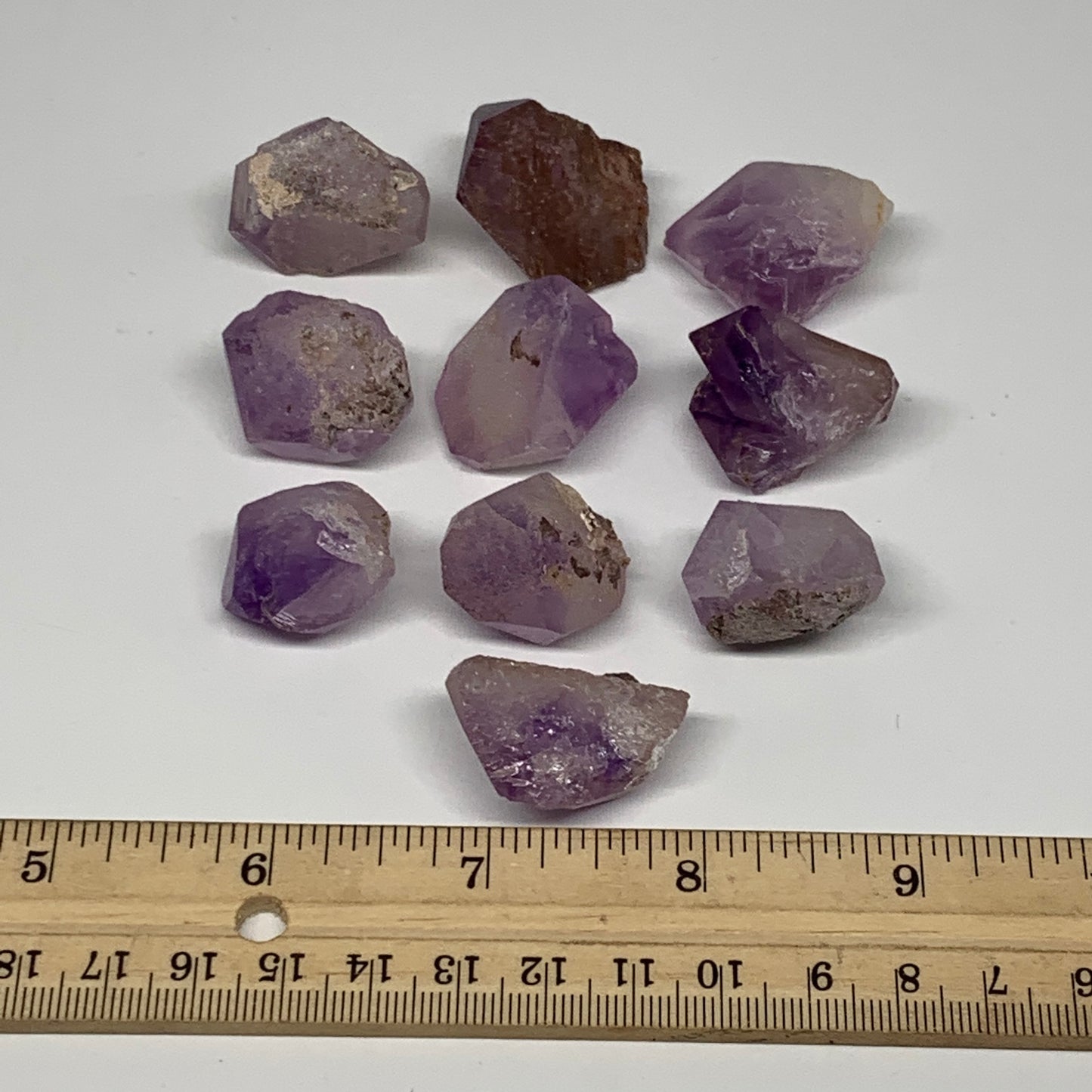 104.4g,0.9"-1.3", 10pcs, Natural Amethyst Crystal Rough Mineral Specimens, B1171