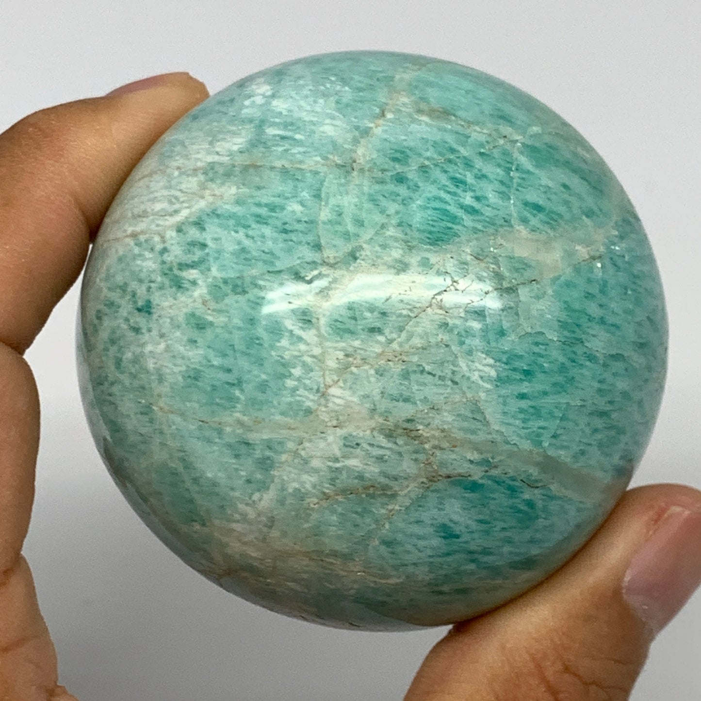 276g, 2.3" Amazonite Sphere Ball Gemstone from Madagascar, B15830