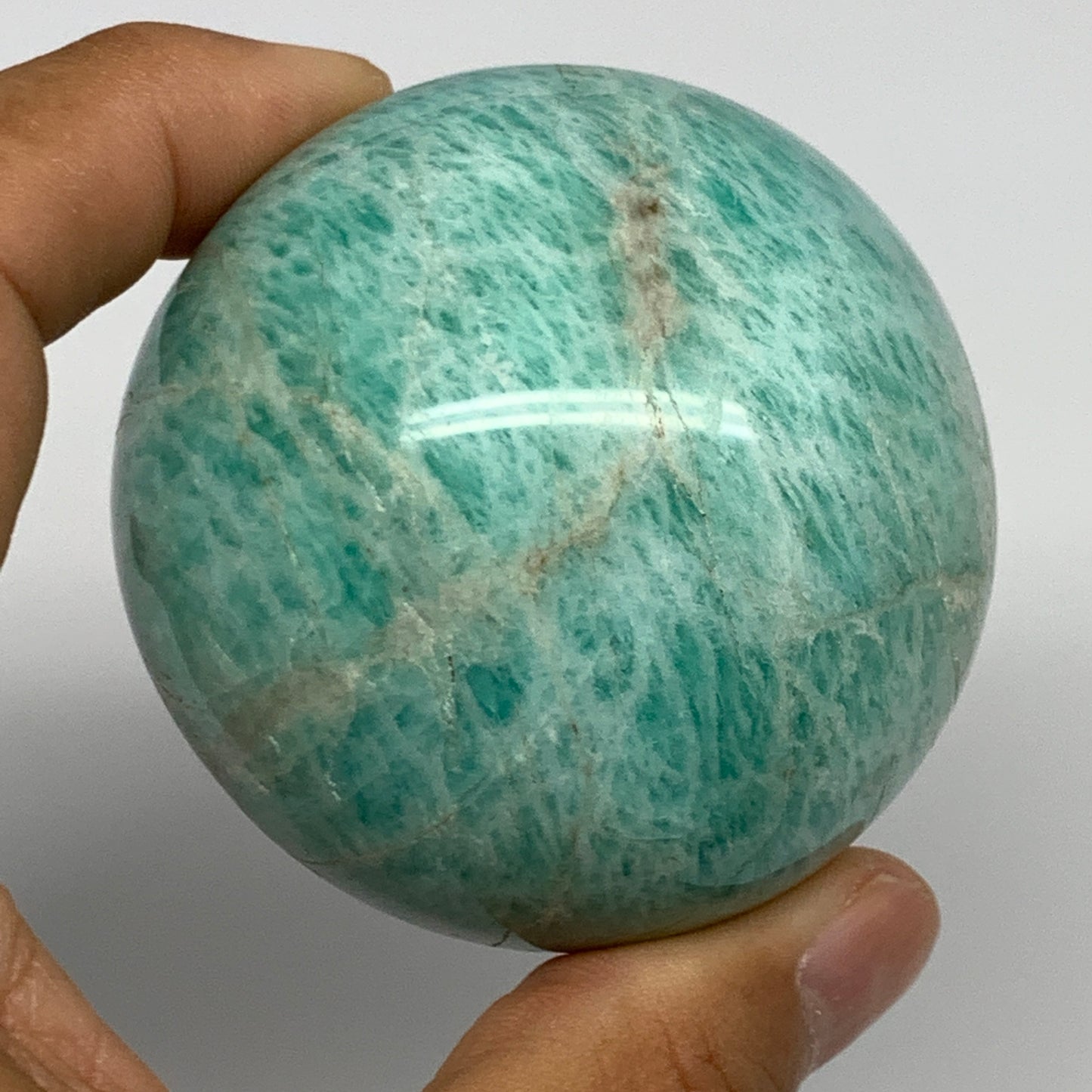 276g, 2.3" Amazonite Sphere Ball Gemstone from Madagascar, B15830