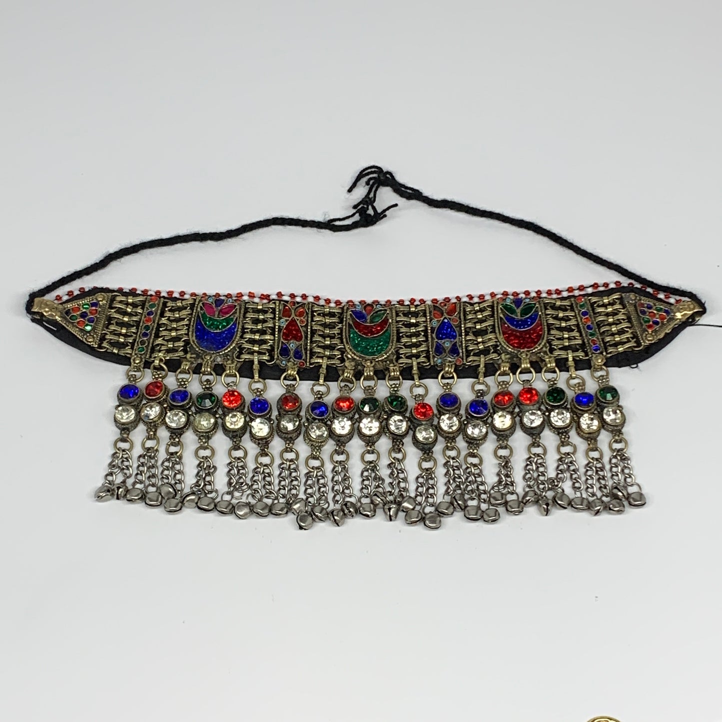 310g, 12"x4.5"Kuchi Choker Necklace Multi-Color Tribal Gypsy Bohemian,B14094