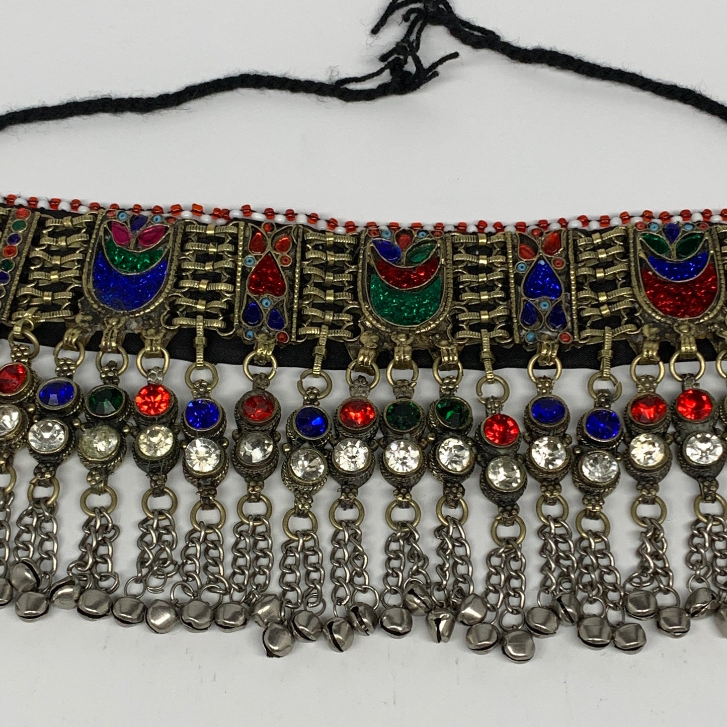 310g, 12"x4.5"Kuchi Choker Necklace Multi-Color Tribal Gypsy Bohemian,B14094