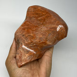 980g, 5.9"x4.3"x2.3", Natural Peach Moonstone Flame Gemstones Reiki Tool, B19571
