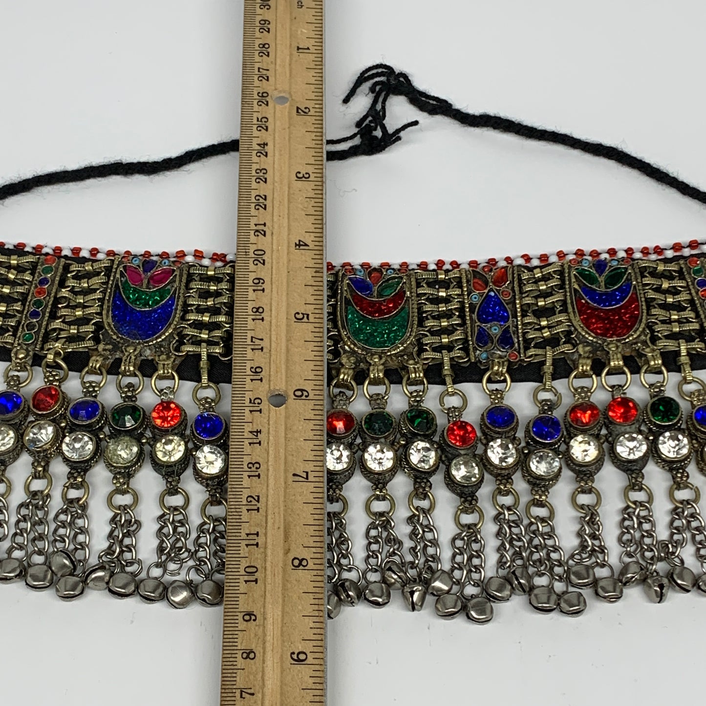 310g, 12"x4.5"Kuchi Choker Necklace Multi-Color Tribal Gypsy Bohemian,B14094