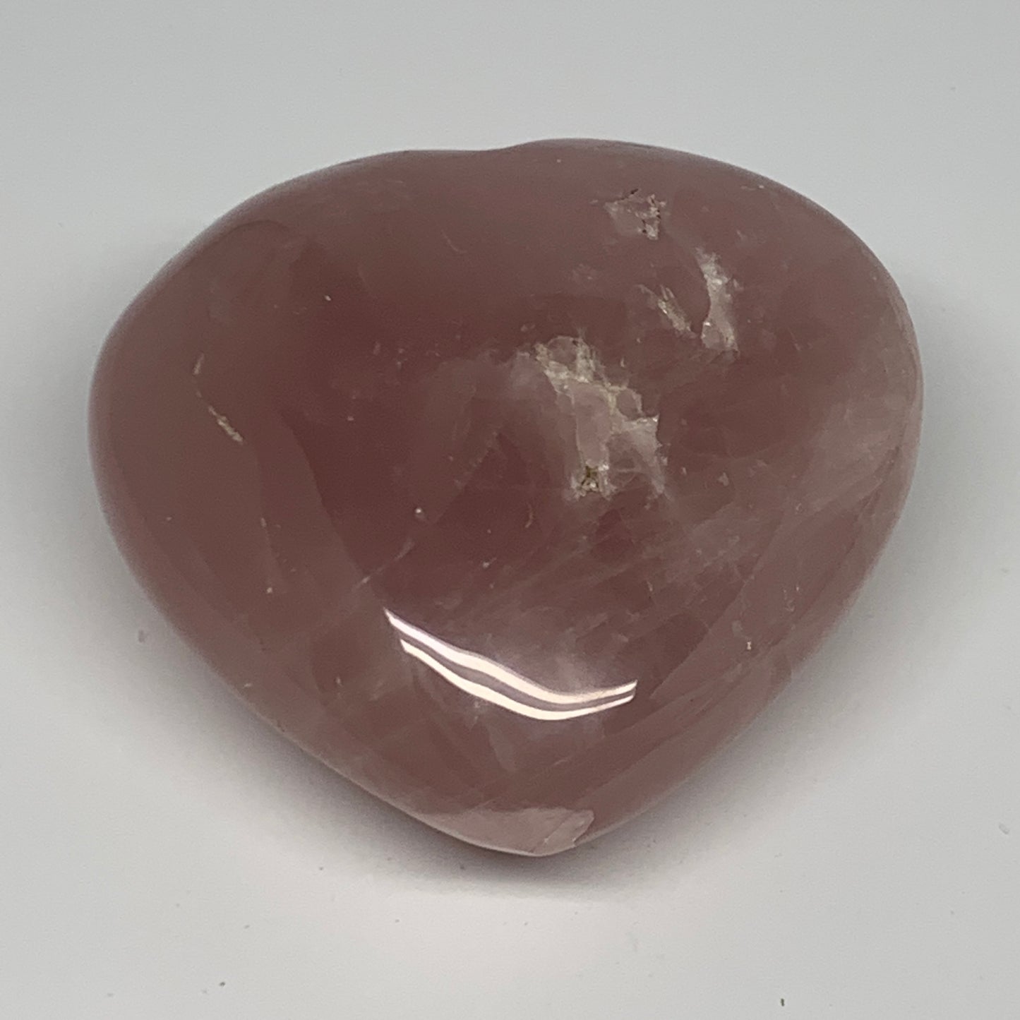 486.4g, 3.6" x 3.7" x 1.7" Rose Quartz Heart Healing Crystal @Madagascar, B17389