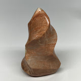 880g, 5.9"x3.5"x2.6", Natural Peach Moonstone Flame Gemstones Reiki Tool, B19572