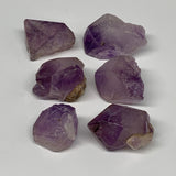 95.4g,1"-1.5", 6pcs, Natural Amethyst Crystal Rough Mineral Specimens, B11713