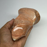 880g, 5.9"x3.5"x2.6", Natural Peach Moonstone Flame Gemstones Reiki Tool, B19572